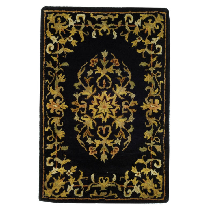 SAFAVIEH Heritage Collection HG640B Handmade Black Rug Image 1