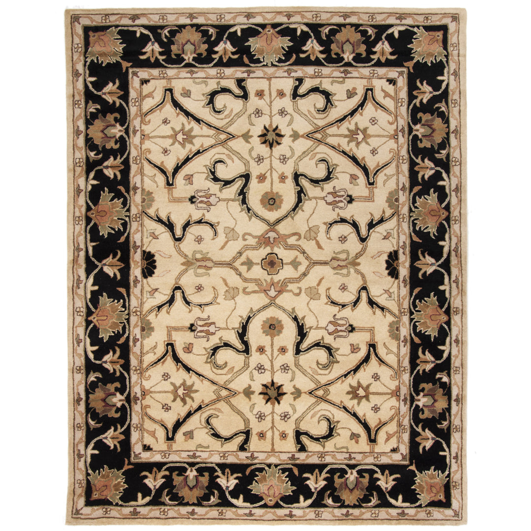 SAFAVIEH Heritage HG644C Handmade Ivory / Black Rug Image 1