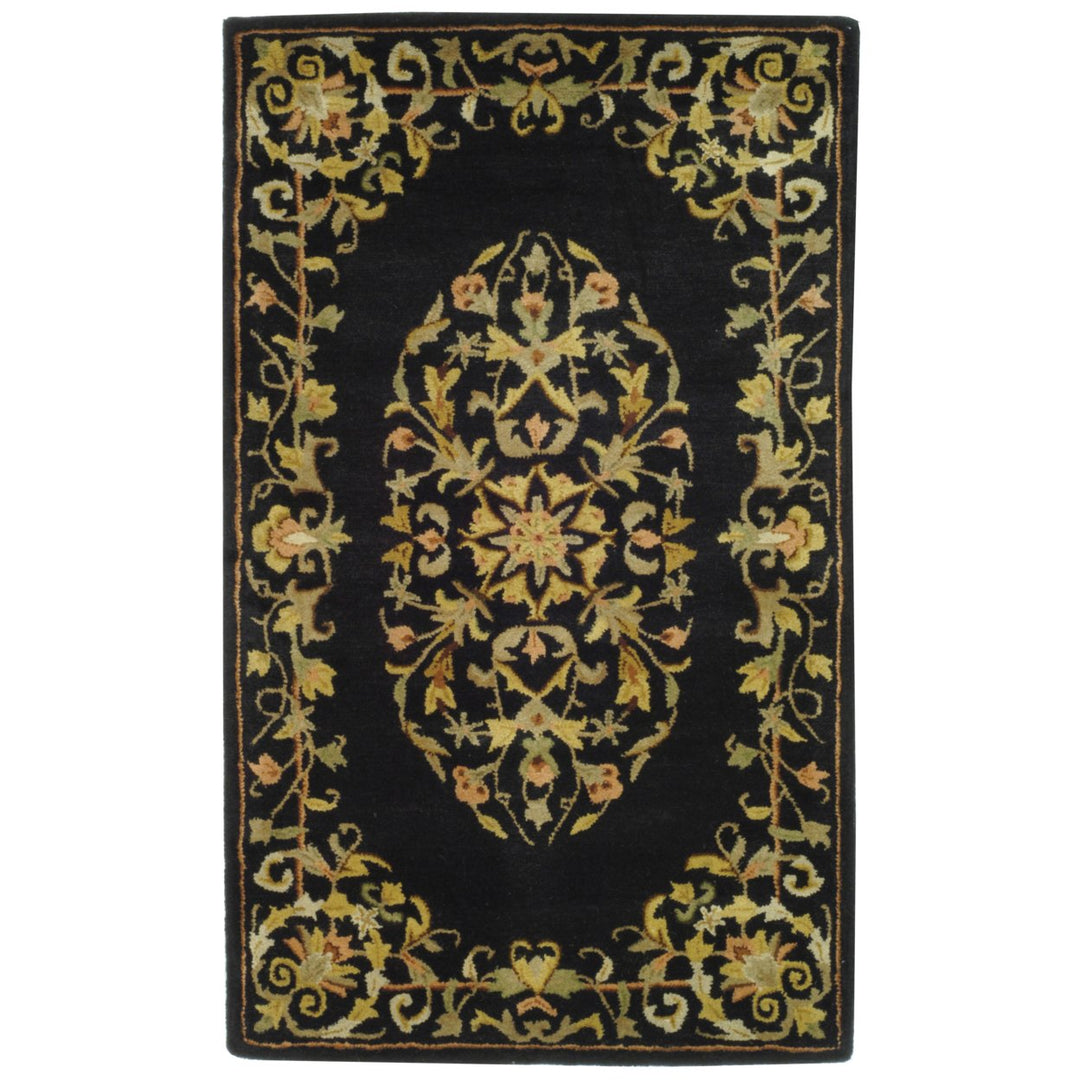 SAFAVIEH Heritage Collection HG640B Handmade Black Rug Image 1