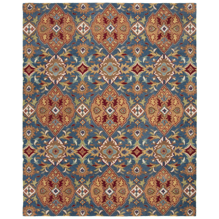 SAFAVIEH Heritage HG653A Handmade Camel / Blue Rug Image 1