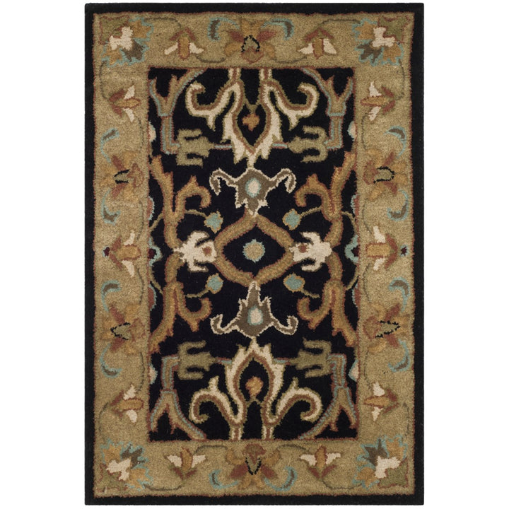 SAFAVIEH Heritage HG644A Handmade Charcoal / Beige Rug Image 1