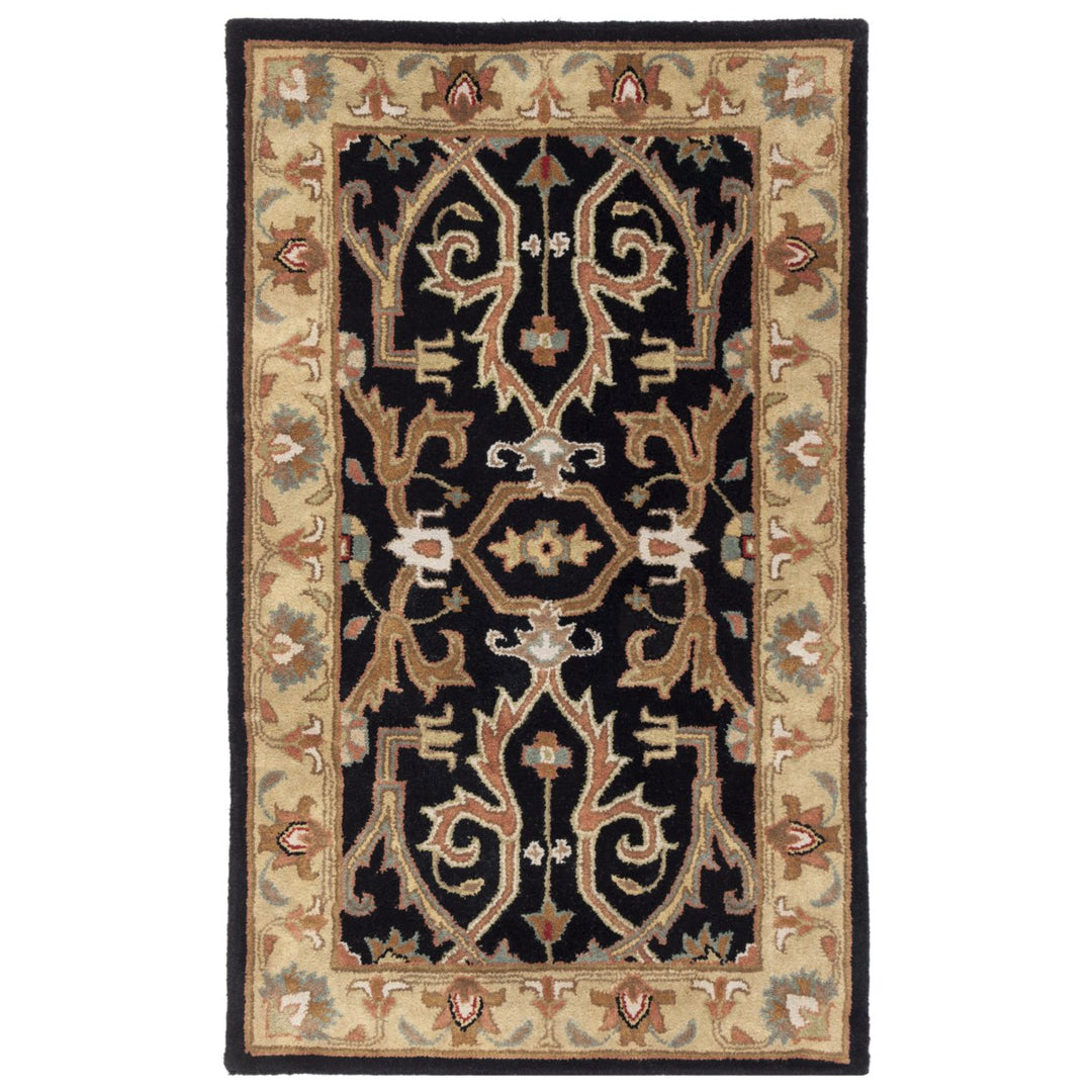 SAFAVIEH Heritage HG644A Handmade Charcoal / Beige Rug Image 1