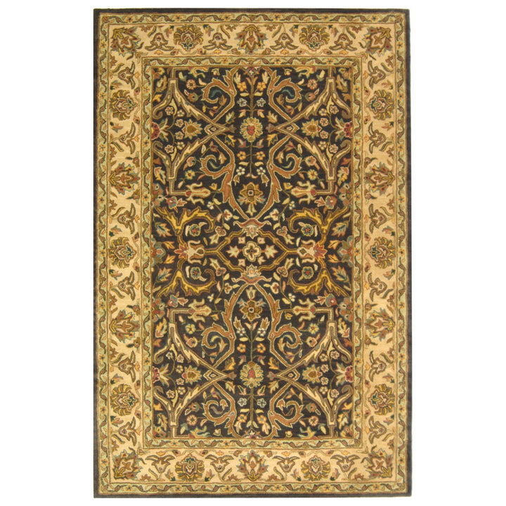 SAFAVIEH Heritage HG644A Handmade Charcoal / Beige Rug Image 9