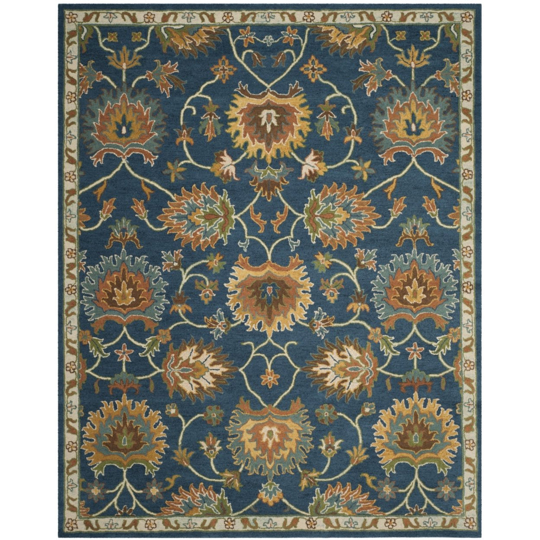 SAFAVIEH Heritage Collection HG654A Handmade Navy Rug Image 1