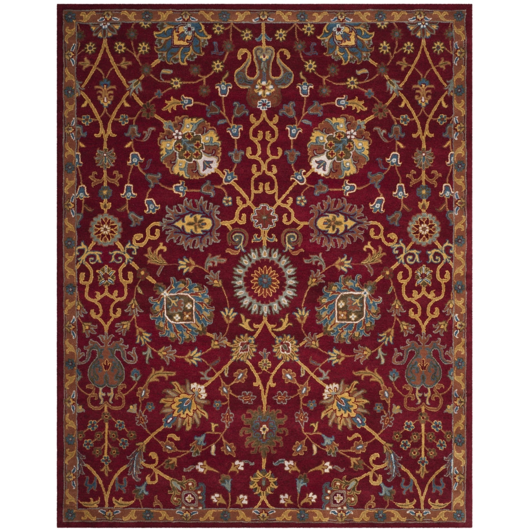 SAFAVIEH Heritage Collection HG655A Handmade Red Rug Image 1