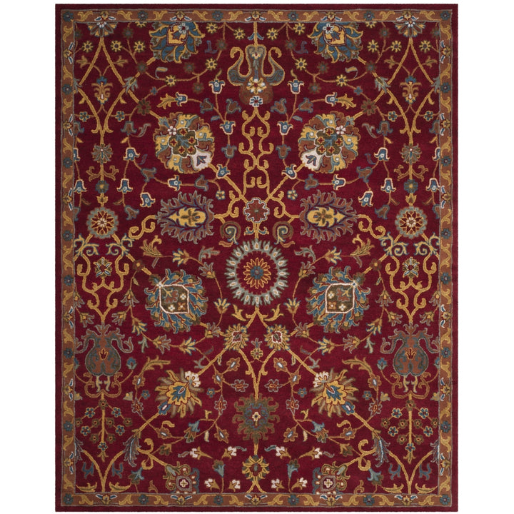 SAFAVIEH Heritage Collection HG655A Handmade Red Rug Image 1