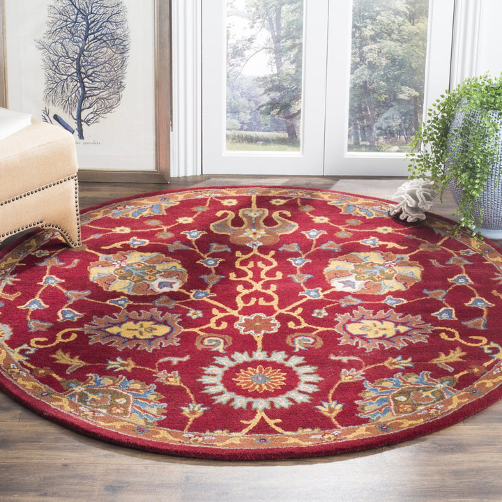 SAFAVIEH Heritage Collection HG655A Handmade Red Rug Image 2