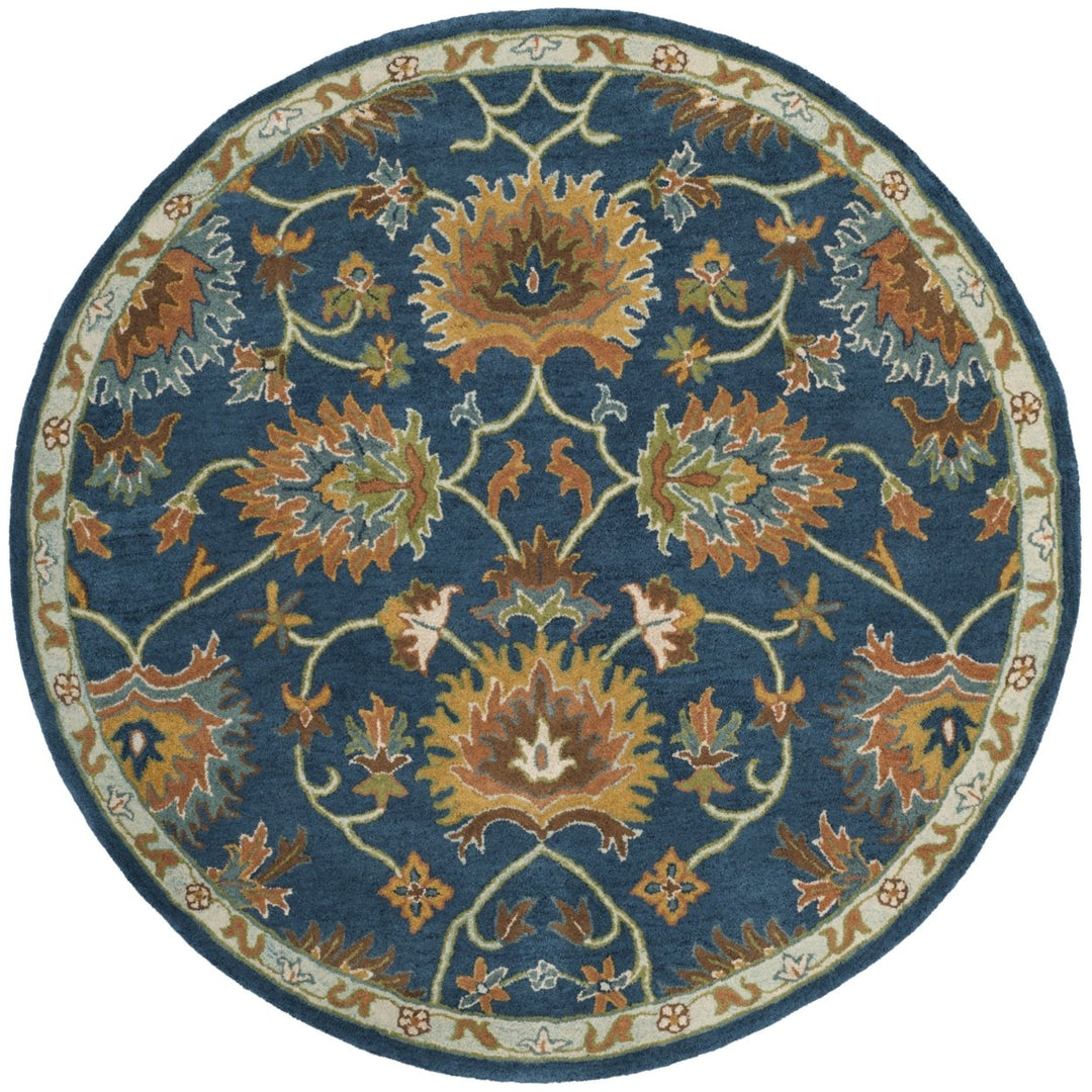 SAFAVIEH Heritage Collection HG654A Handmade Navy Rug Image 5