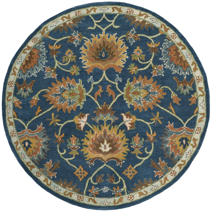 SAFAVIEH Heritage Collection HG654A Handmade Navy Rug Image 1