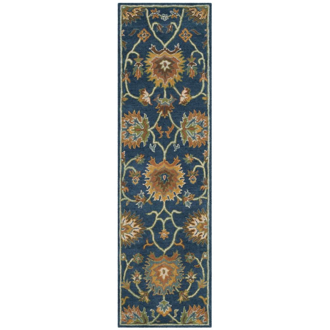 SAFAVIEH Heritage Collection HG654A Handmade Navy Rug Image 6