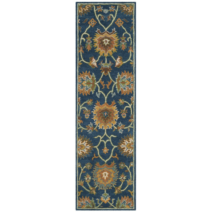 SAFAVIEH Heritage Collection HG654A Handmade Navy Rug Image 6