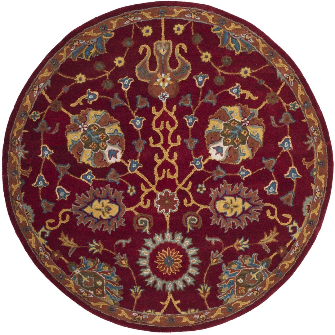 SAFAVIEH Heritage Collection HG655A Handmade Red Rug Image 4