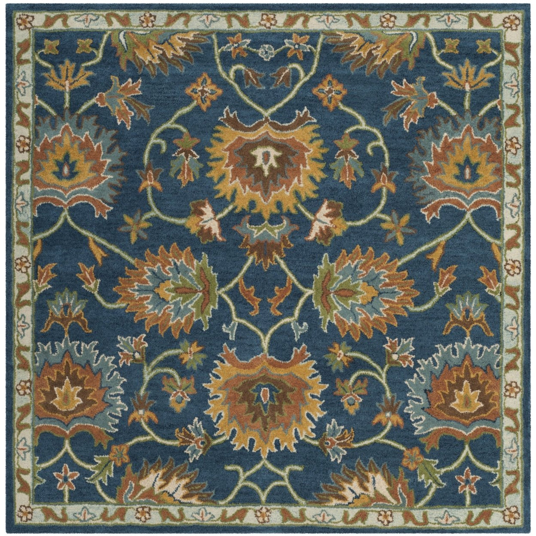 SAFAVIEH Heritage Collection HG654A Handmade Navy Rug Image 1