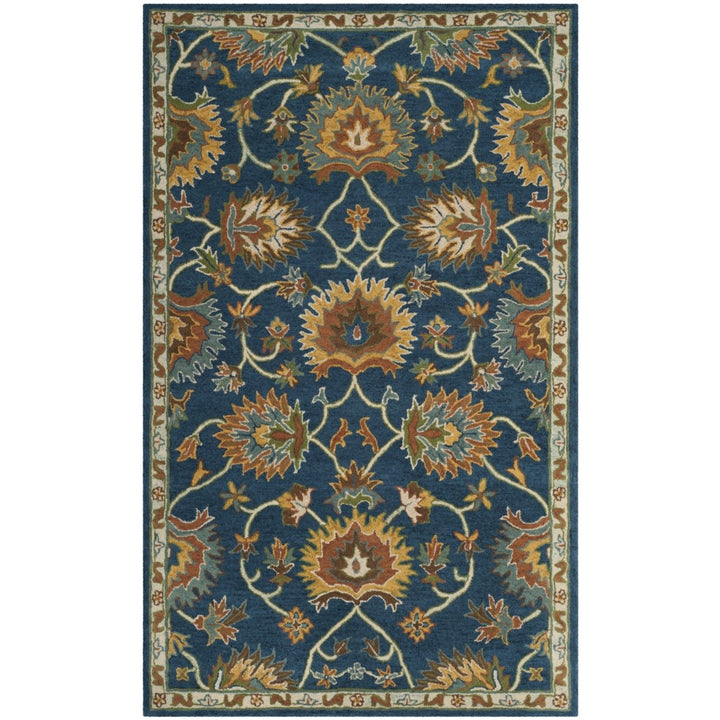 SAFAVIEH Heritage Collection HG654A Handmade Navy Rug Image 10