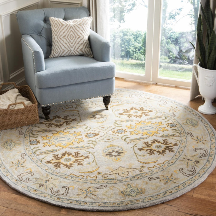 SAFAVIEH Heritage HG734C Handmade Light Grey / Grey Rug Image 2