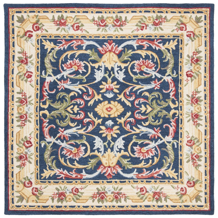 SAFAVIEH Heritage HG657N Handmade Navy / Ivory Rug Image 7