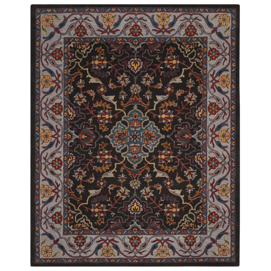 SAFAVIEH Heritage HG737A Handmade Charcoal / Ivory Rug Image 1