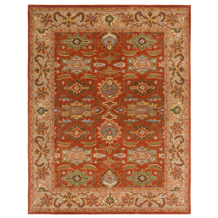 SAFAVIEH Heritage HG734D Handmade Rust / Beige Rug Image 2