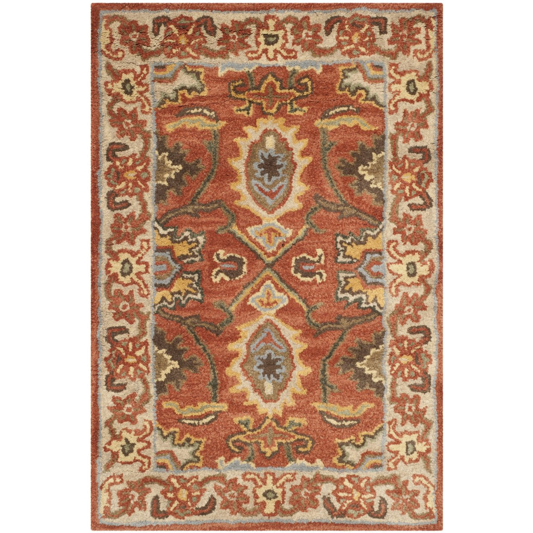 SAFAVIEH Heritage HG734D Handmade Rust / Beige Rug Image 1