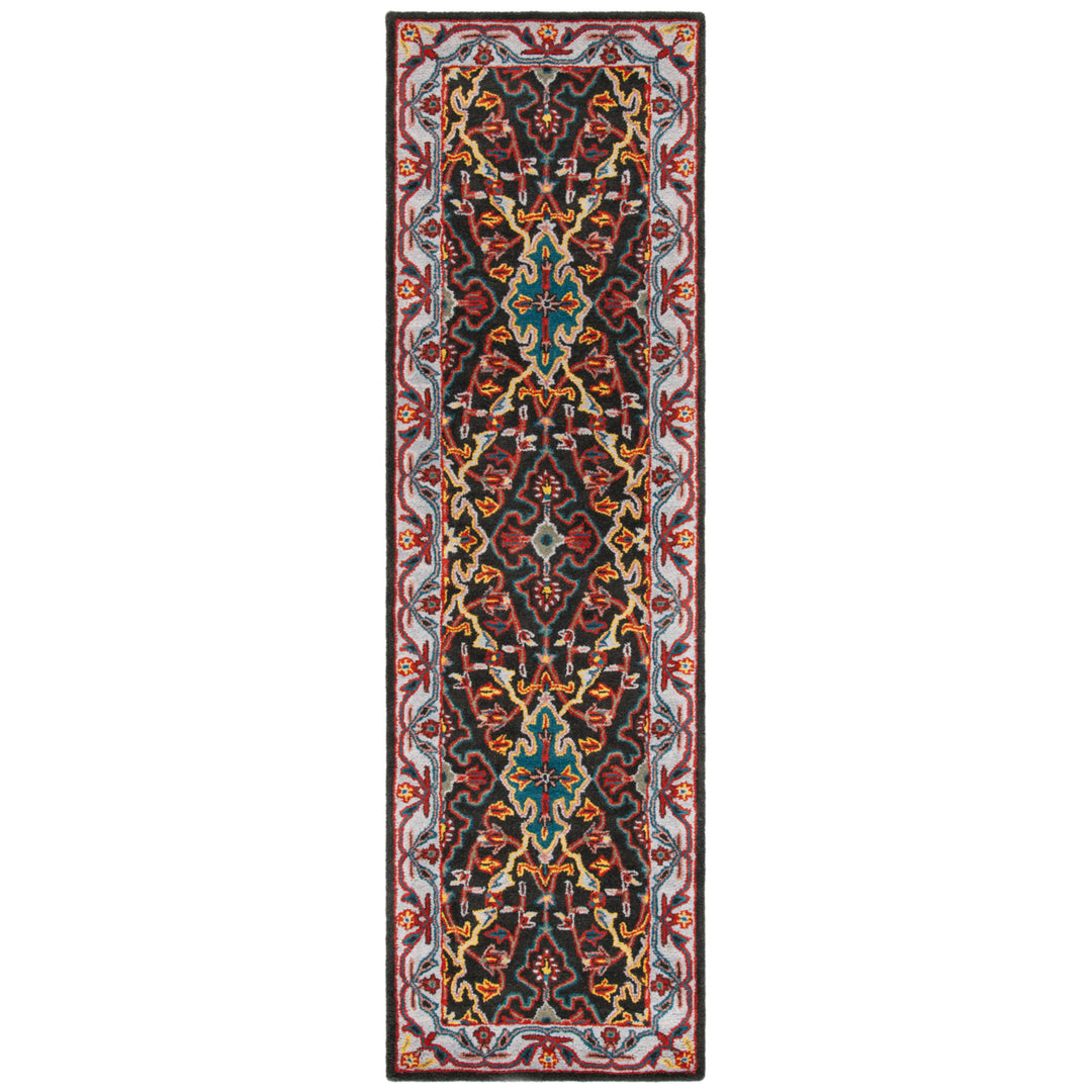 SAFAVIEH Heritage HG737A Handmade Charcoal / Ivory Rug Image 5