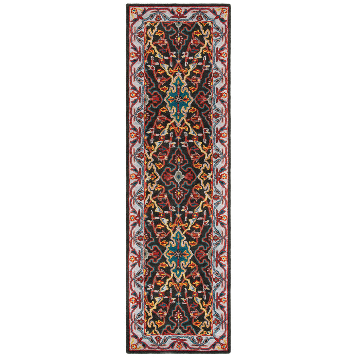 SAFAVIEH Heritage HG737A Handmade Charcoal / Ivory Rug Image 5