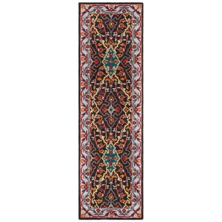 SAFAVIEH Heritage HG737A Handmade Charcoal / Ivory Rug Image 1