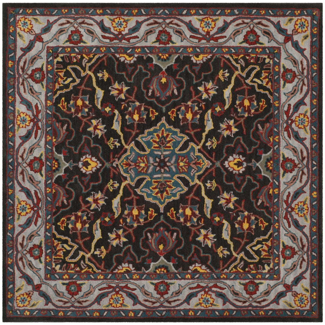 SAFAVIEH Heritage HG737A Handmade Charcoal / Ivory Rug Image 6