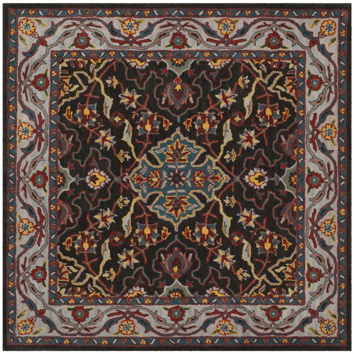 SAFAVIEH Heritage HG737A Handmade Charcoal / Ivory Rug Image 6