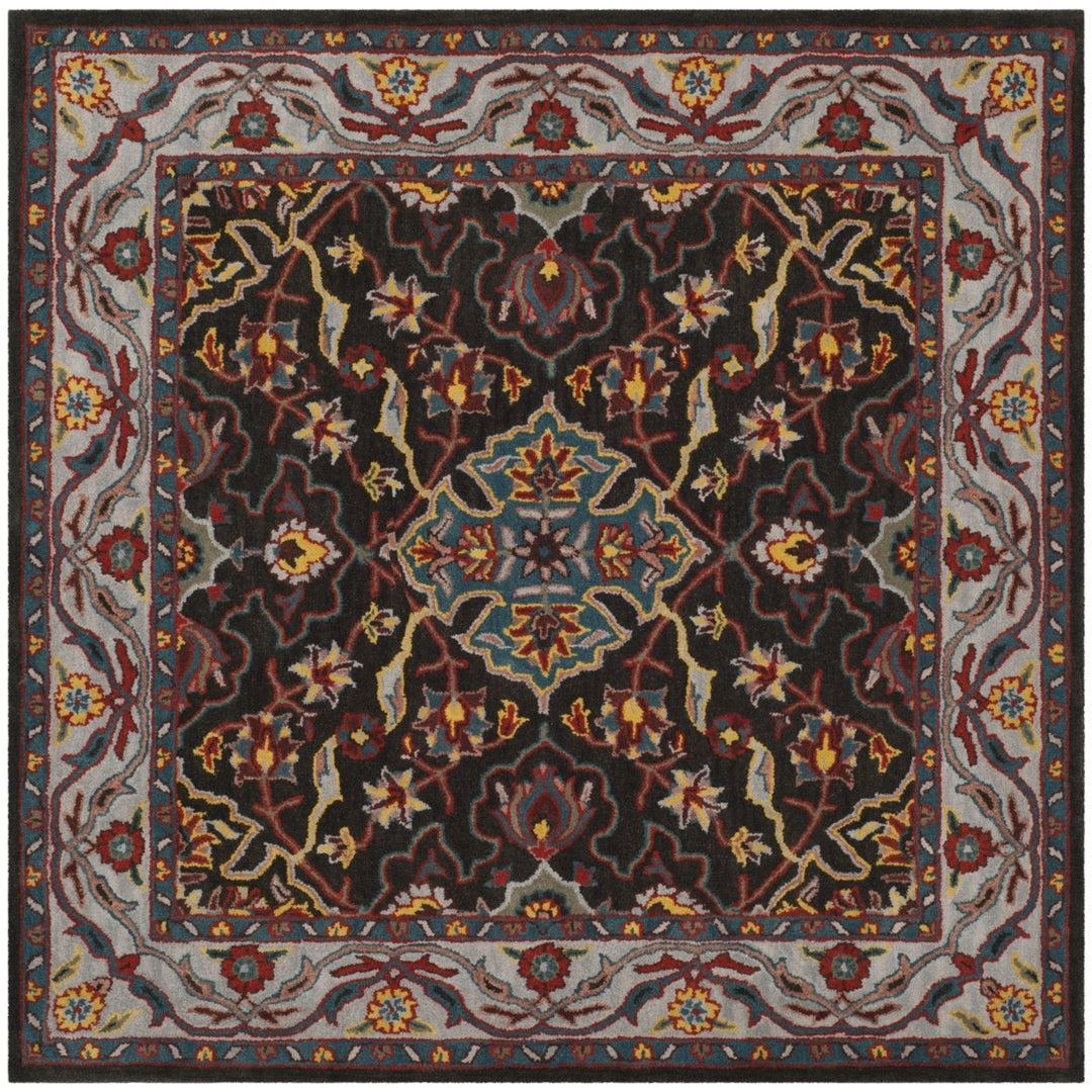 SAFAVIEH Heritage HG737A Handmade Charcoal / Ivory Rug Image 1