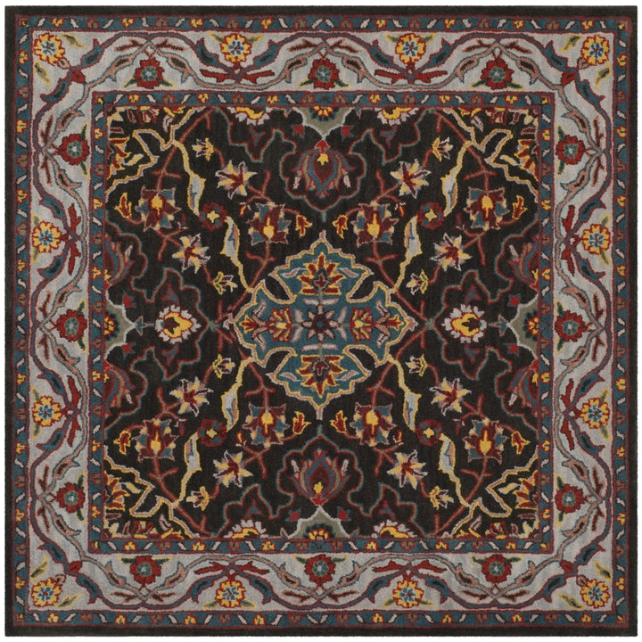 SAFAVIEH Heritage HG737A Handmade Charcoal / Ivory Rug Image 1