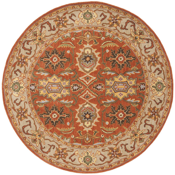 SAFAVIEH Heritage HG734D Handmade Rust / Beige Rug Image 1