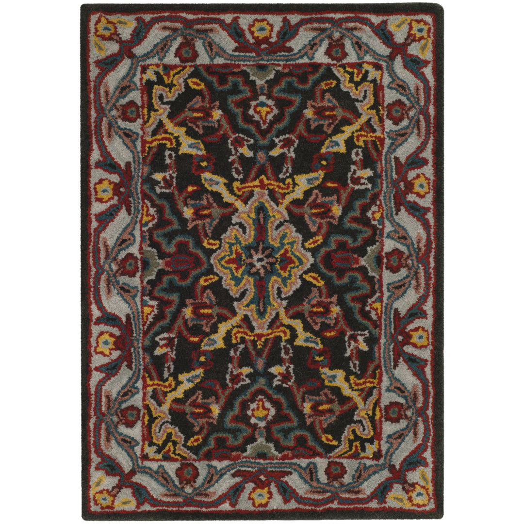 SAFAVIEH Heritage HG737A Handmade Charcoal / Ivory Rug Image 8