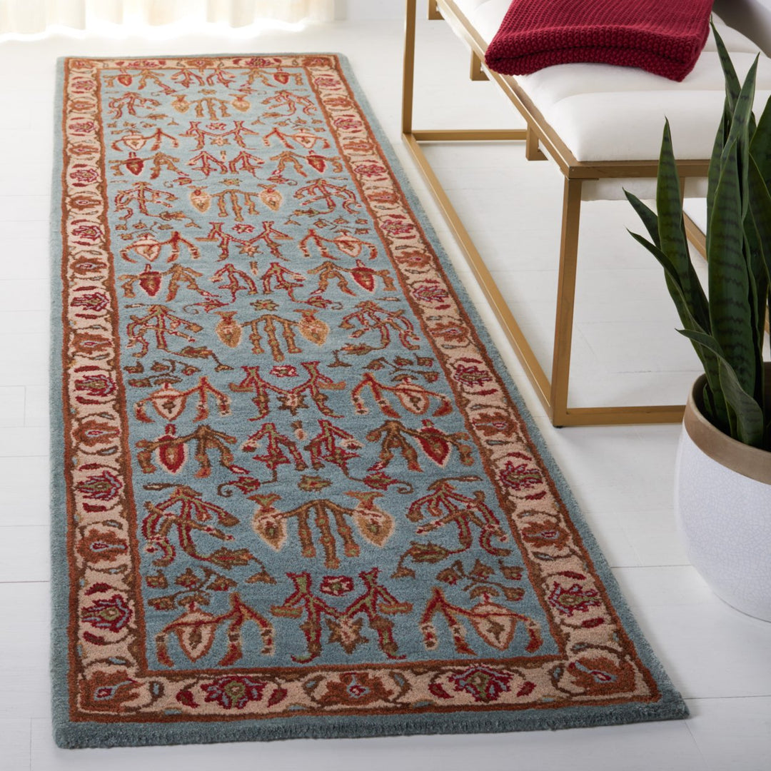 SAFAVIEH Heritage HG735A Handmade Blue / Ivory Rug Image 3