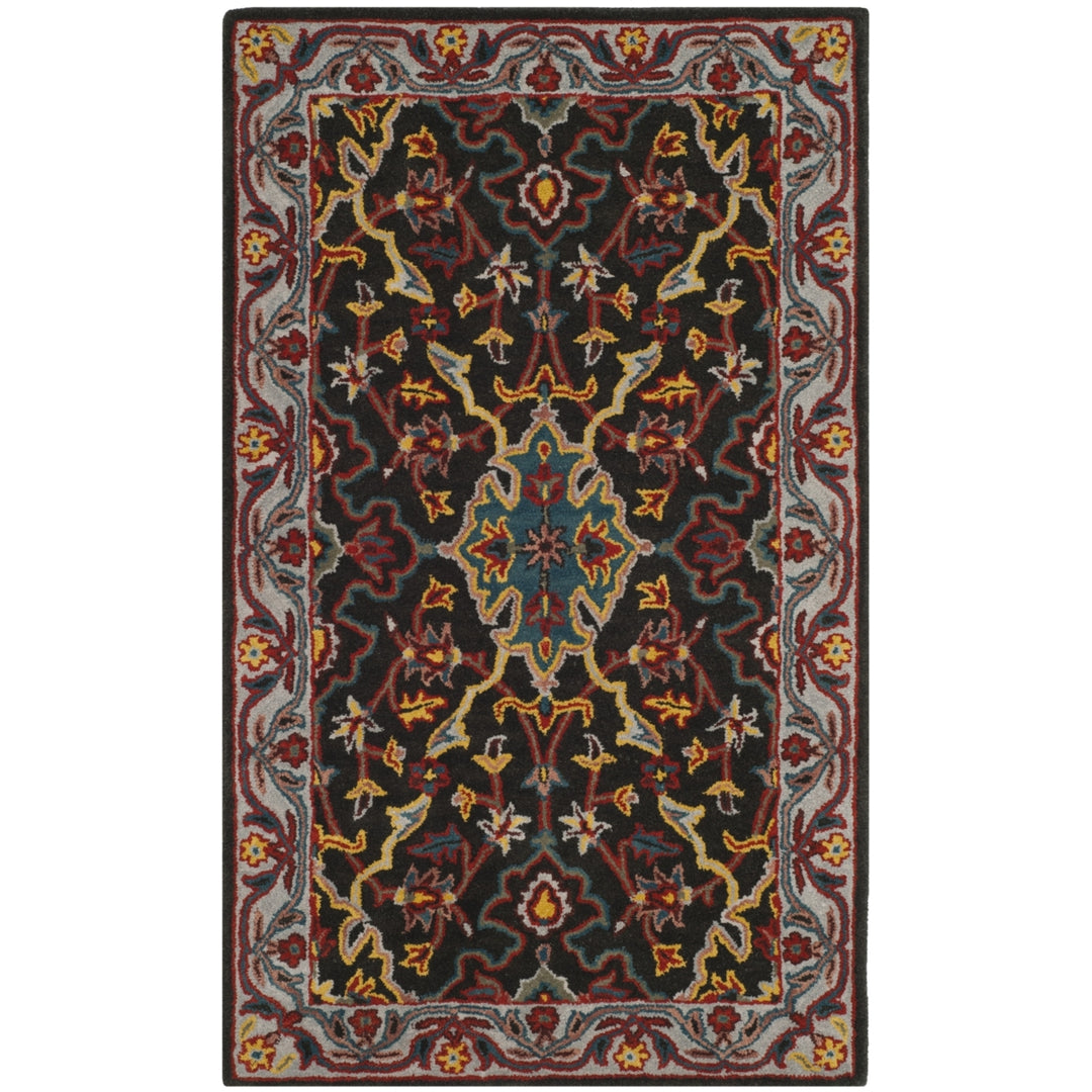 SAFAVIEH Heritage HG737A Handmade Charcoal / Ivory Rug Image 9