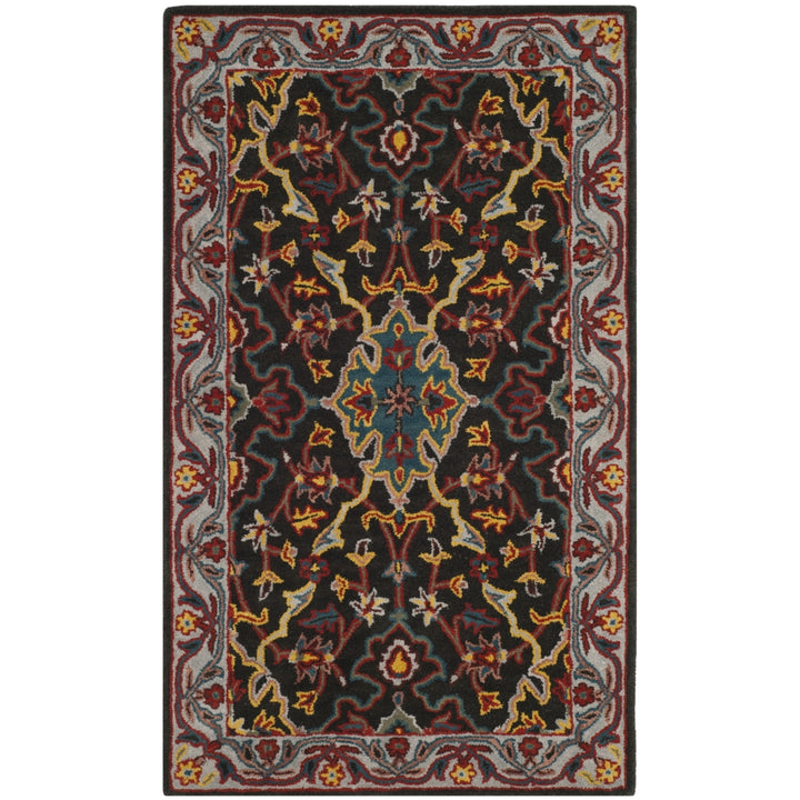 SAFAVIEH Heritage HG737A Handmade Charcoal / Ivory Rug Image 9