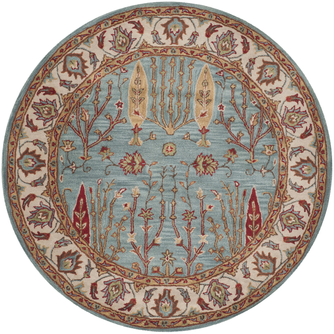 SAFAVIEH Heritage HG735A Handmade Blue / Ivory Rug Image 4