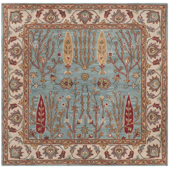 SAFAVIEH Heritage HG735A Handmade Blue / Ivory Rug Image 1