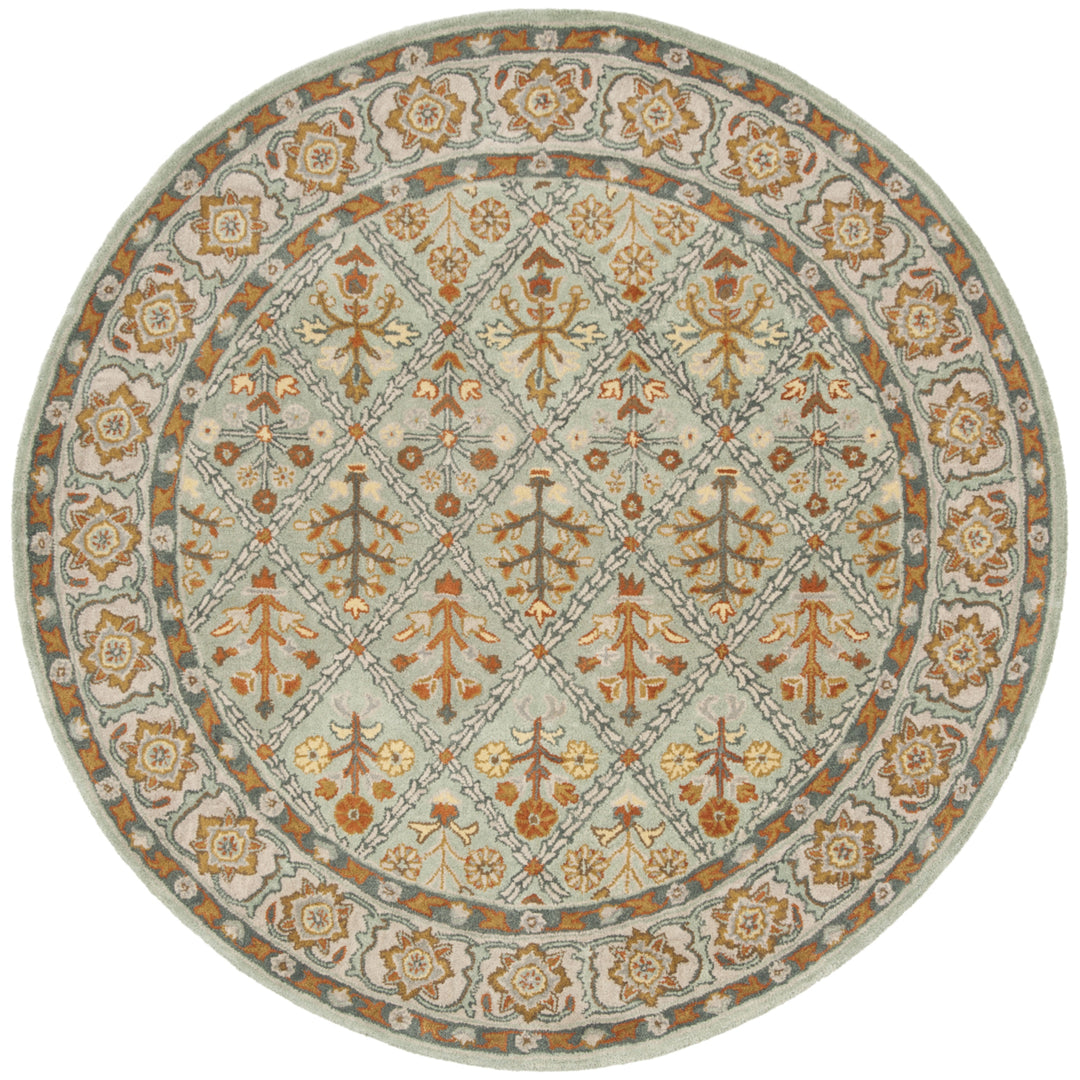 SAFAVIEH Heritage HG738A Handmade Cream / Blue Rug Image 4