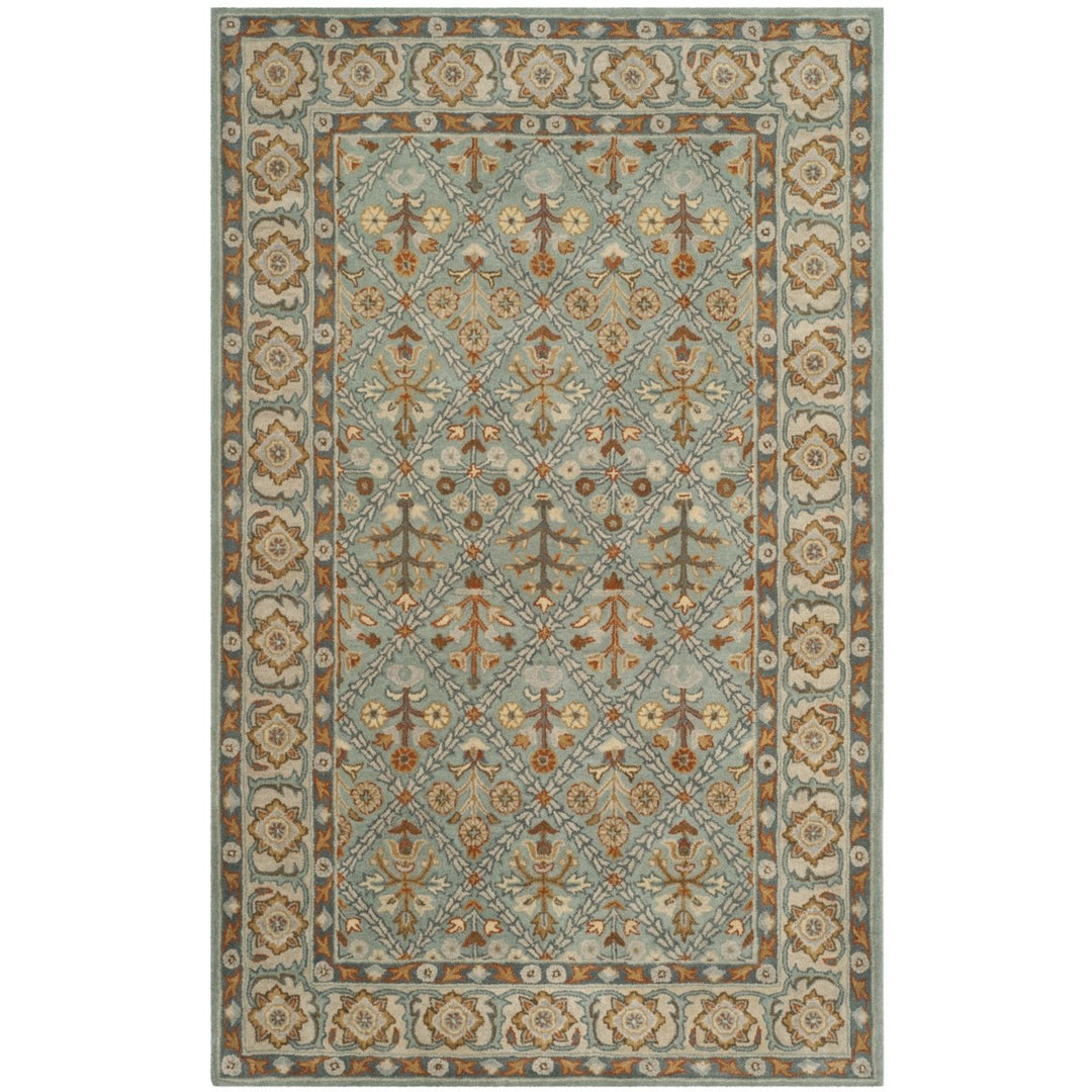 SAFAVIEH Heritage HG738A Handmade Cream / Blue Rug Image 1