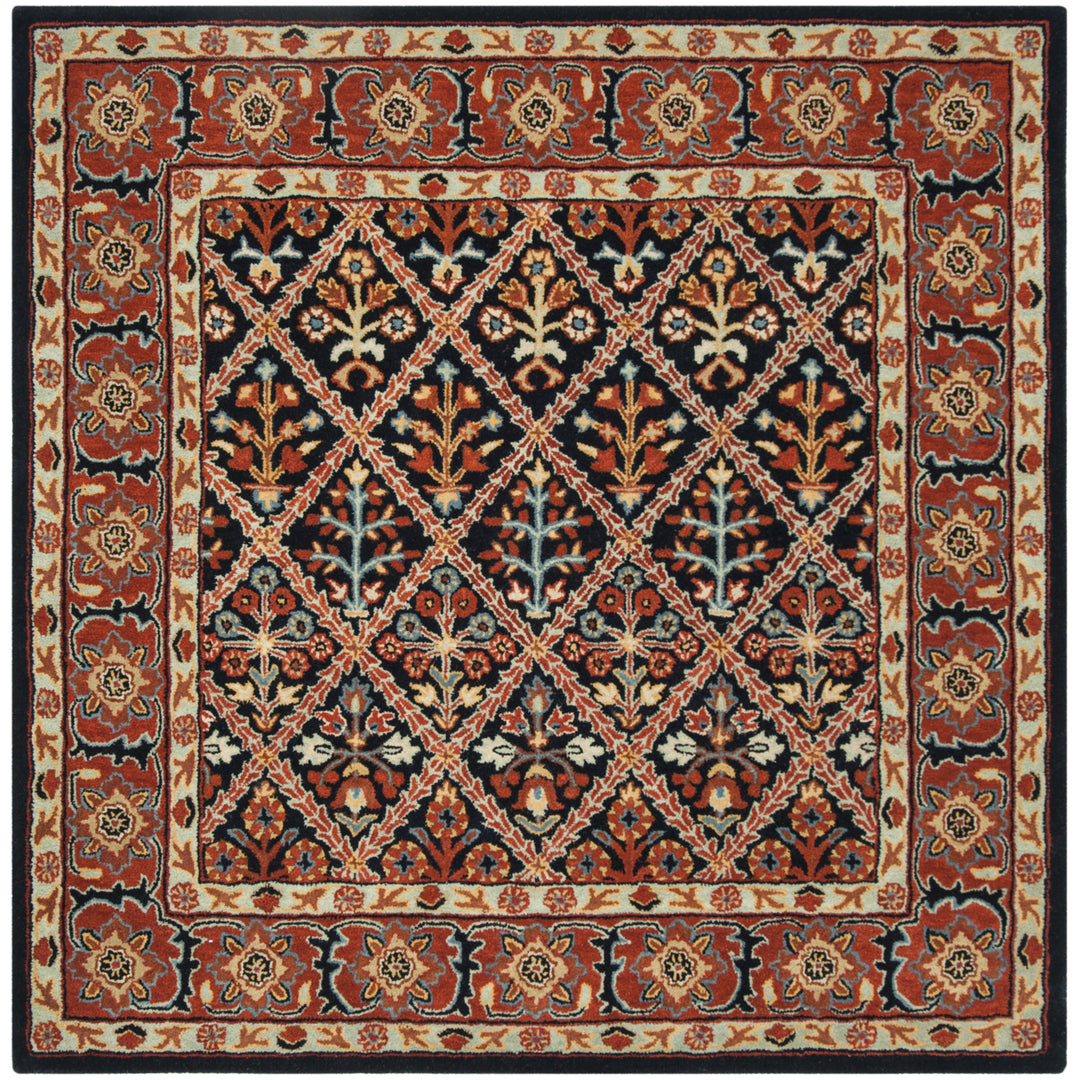 SAFAVIEH Heritage HG738N Handmade Navy / Red Rug Image 6