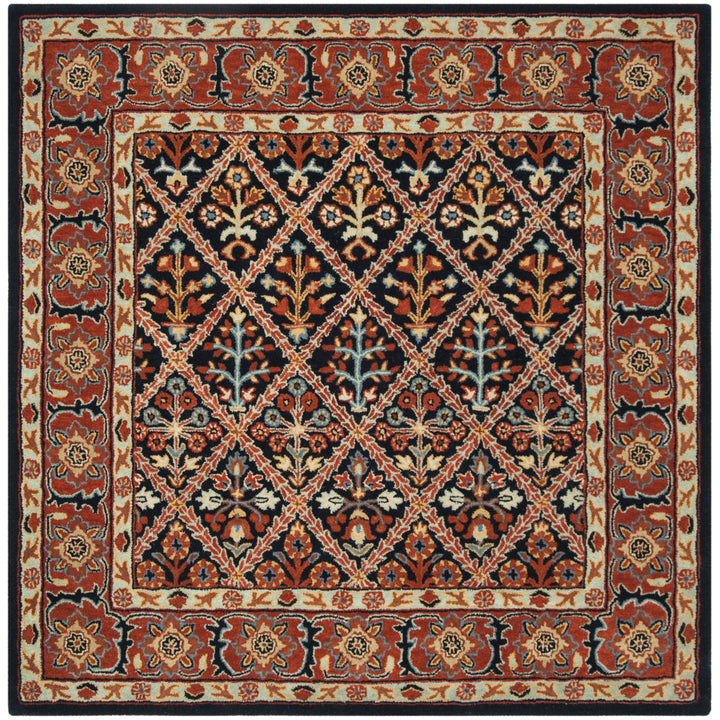 SAFAVIEH Heritage HG738N Handmade Navy / Red Rug Image 6