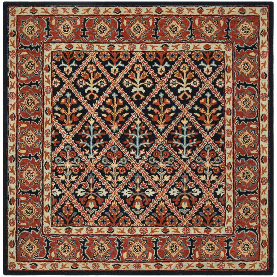 SAFAVIEH Heritage HG738N Handmade Navy / Red Rug Image 1