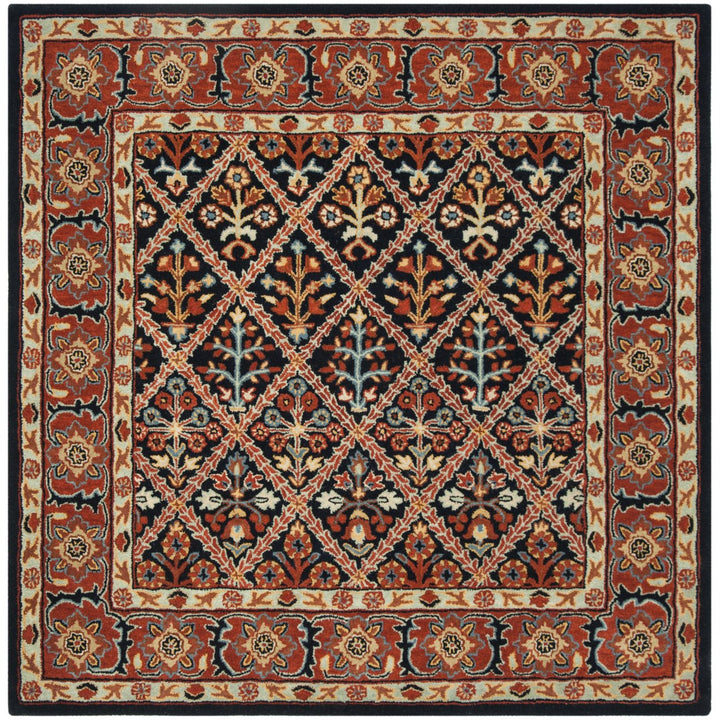 SAFAVIEH Heritage HG738N Handmade Navy / Red Rug Image 1