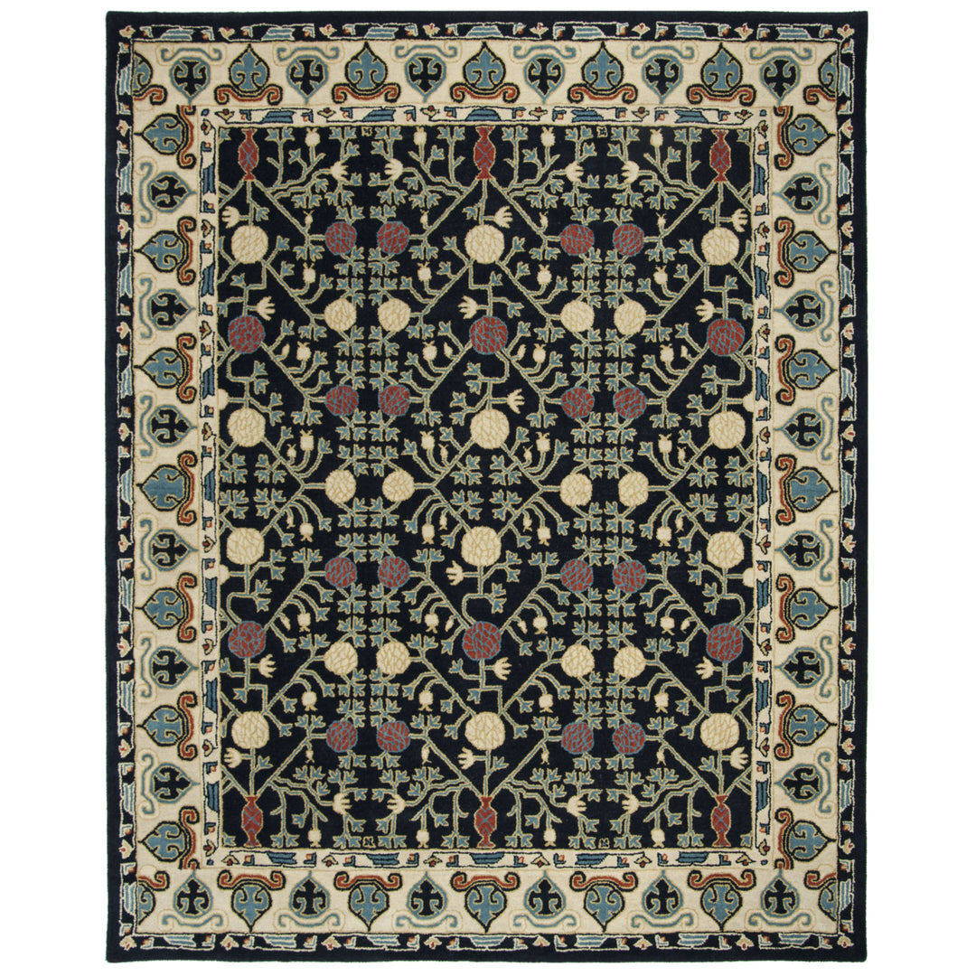 SAFAVIEH Heritage HG740N Handmade Navy / Ivory Rug Image 1