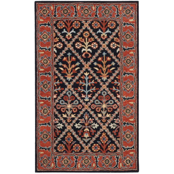 SAFAVIEH Heritage HG738N Handmade Navy / Red Rug Image 8