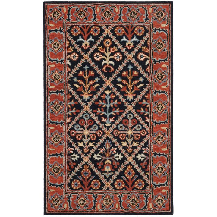 SAFAVIEH Heritage HG738N Handmade Navy / Red Rug Image 1