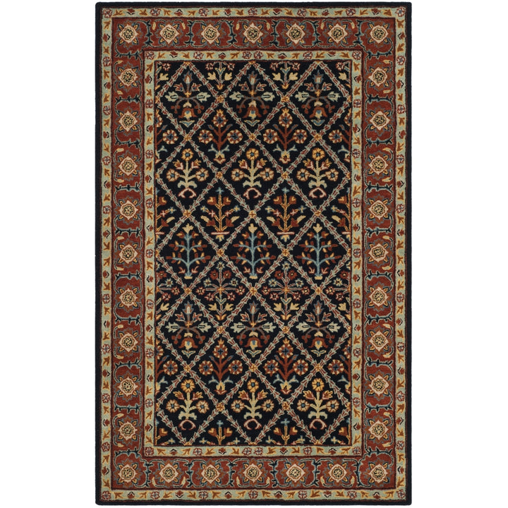 SAFAVIEH Heritage HG738N Handmade Navy / Red Rug Image 9