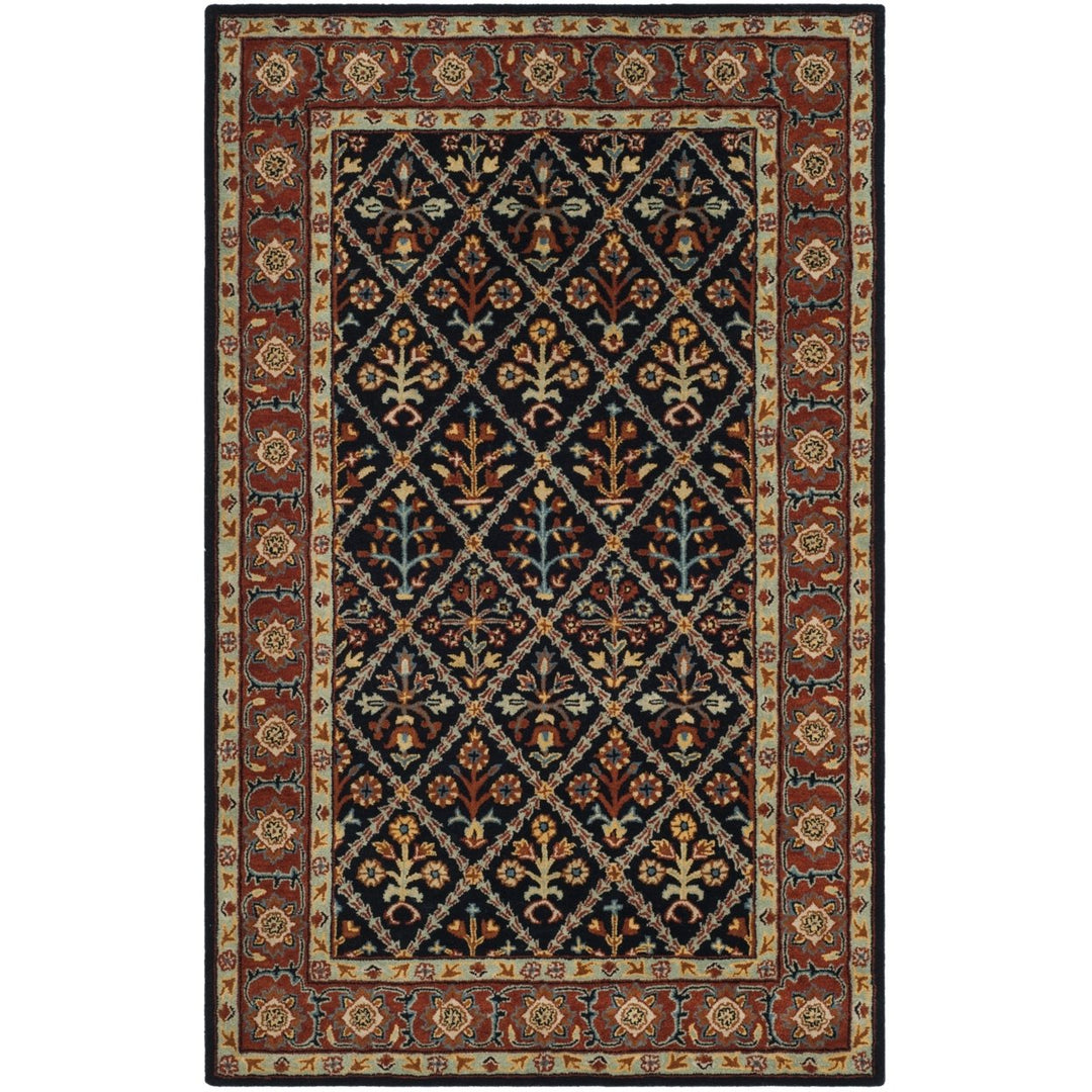 SAFAVIEH Heritage HG738N Handmade Navy / Red Rug Image 1