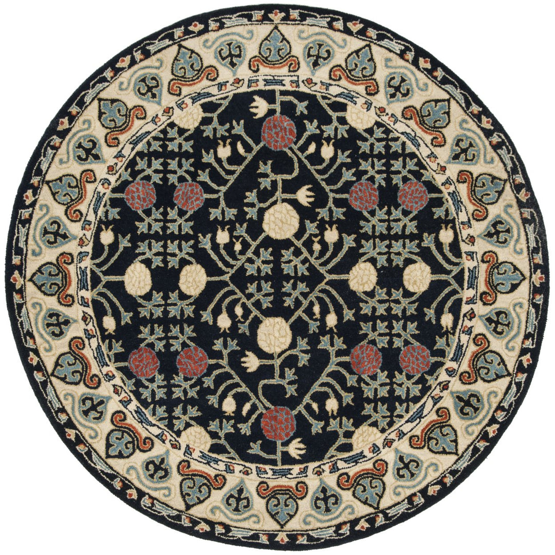 SAFAVIEH Heritage HG740N Handmade Navy / Ivory Rug Image 1