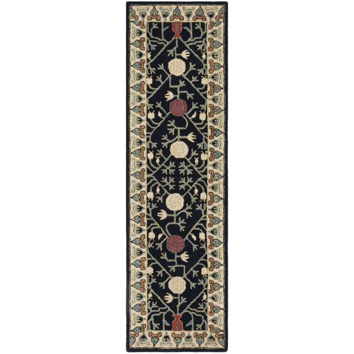 SAFAVIEH Heritage HG740N Handmade Navy / Ivory Rug Image 5